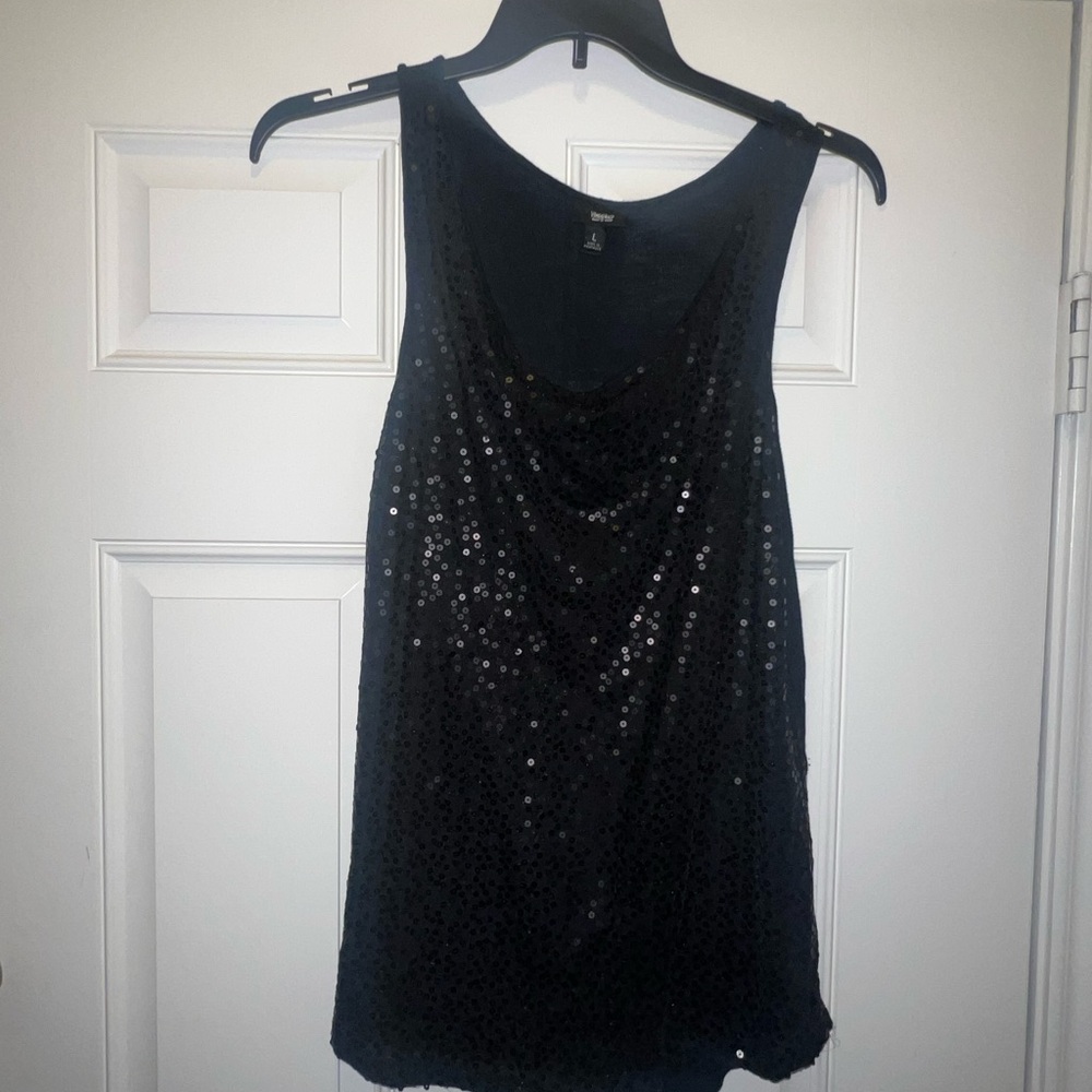 Mossimo Supply Co. Black Sequin Tank Top